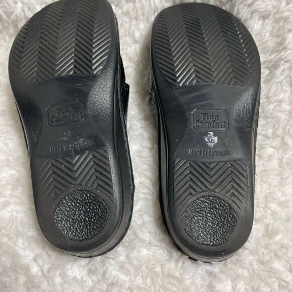 Finn Comfort Germa Black Jamaika Jamaica Croc prints wedge Sandals  EURSize 38 - Picture 6 of 8